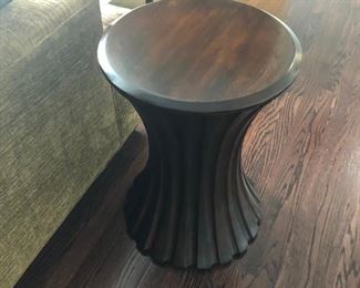 Darling fluted base side table or pedestal.
