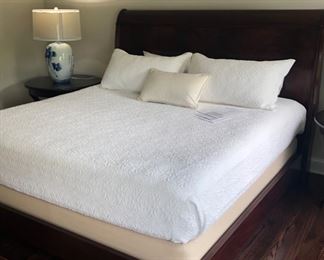 Sleigh king bed - how do YOU spell comfort? This is it, by Henkel Harris.