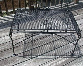curved edge wrought iron table