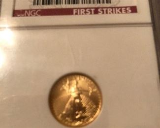10th of an oz. gold coin