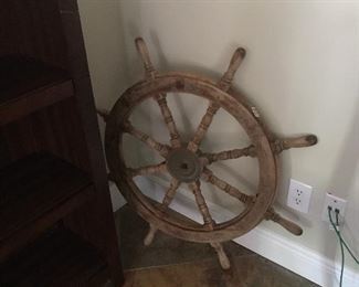 Larger ship’s wheel
