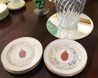 Boehm  Faberge Imperial eggs desert plates.