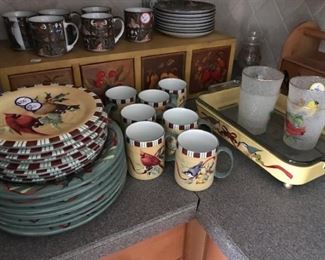 Lennox Christmas pottery, additional serving pieces not pictured