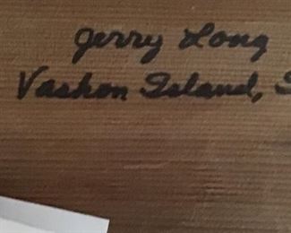 Signature on Carved Wood Art