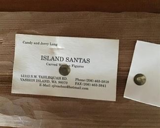 Card and Info on Jerry Long Carved Art
