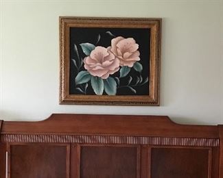 Adjustible Bed and Floral Painting
