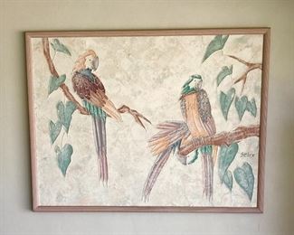 Large Texture Painting signed by Richard Selix