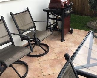 Patio Set and Grill