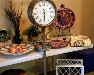 Heavy Metal Clock Weather Vain Yard Art