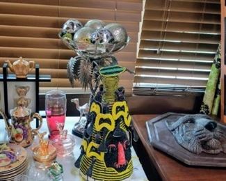 Yoruba Nigeria African Beaded 12 Bird Headdress