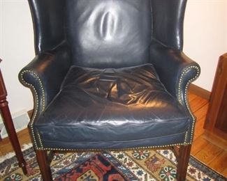 LEATHER BLUE CHAIR