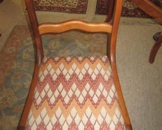 5 ROSE BACK CHAIRS WITH DIFFERENT SEAT COVER