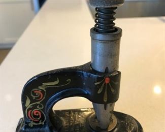 Antique Single-Press Cast Iron Stapler