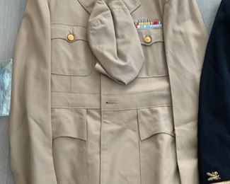 Tan WWII Military Jacket w/ Hat
