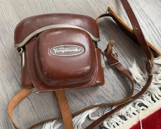 Voightlander Antique Camera w/ Leather Case