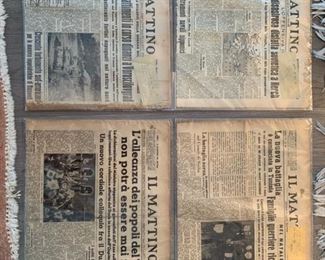 Italian WWII newspapers