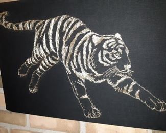 Metal String Art of a Lion