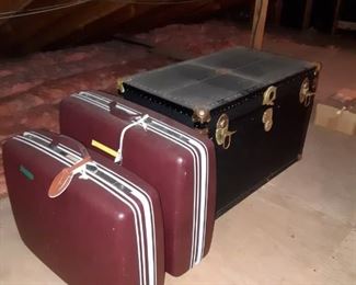 Suitcases and Antique Trunks