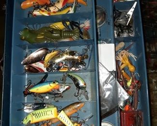 Vintage Fishing Lures, Vintage Fishing Poles.
