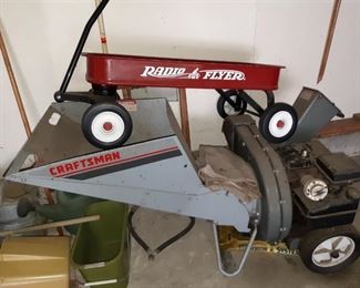 Radio Flyer Wagon, Craftsman Woodchipper