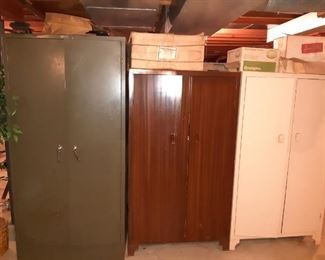 Metal and Wood Wardrobe Cabinets