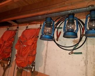Traveling Backpacks, Lanterns, Jumper Cables