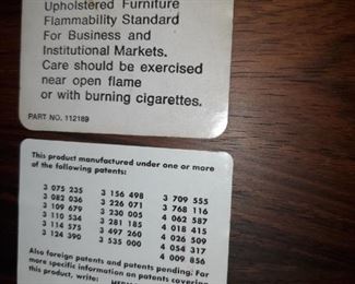 Herman Miller stickers on bottom of Ottoman