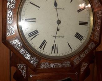 Simpson Yarmouth Pearl inlaid wall clock