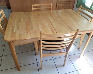 Wood kitchen table