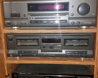 Technics av control stereo receiver sa-gx350, Technics double tape deck, Kenwood CD player.