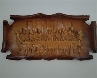 Wood carved Last Supper