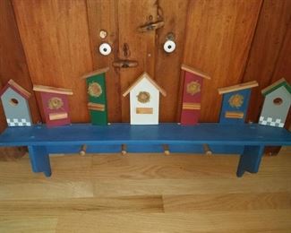 Birdhouse coat rack
