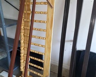 Antique full headboard with frame