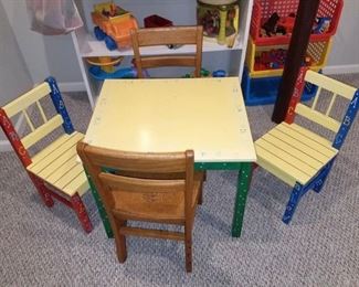 Child's play table set