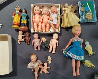 Vintage celluloid dolls and more