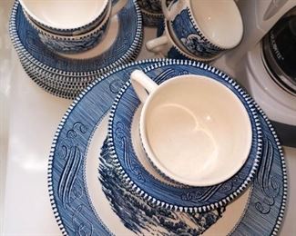 Currier and Ives dinnerware