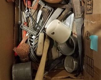 Vintage tools and kitchen misc