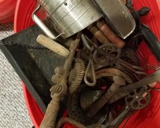 Vintage tools and kitchen misc