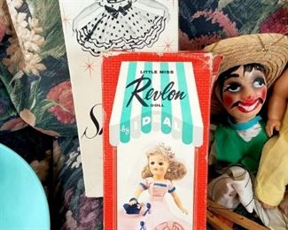 Vintage Shirley Temple doll in box. Vintage Little Miss Revlon doll in box. Photos of dolls to come