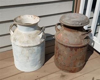 Vintage milk cans