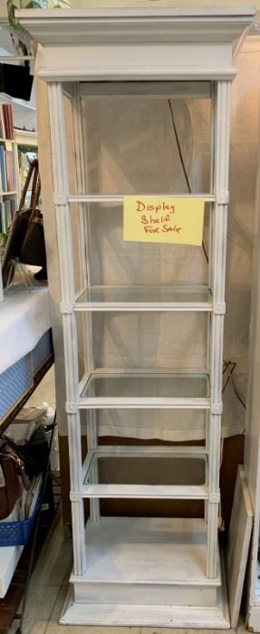 White Wooden Lighted Display Shelving - 2 Available - $50 Each