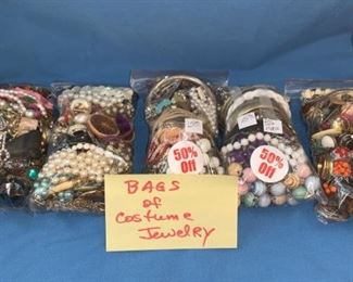 Bags of Costume Jewelry - SALE 50% OFF
