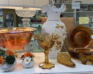 Carnival and Amber Glass - SALE 50% OFF