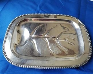 Footed Silver Platter by Sheets Rockford 