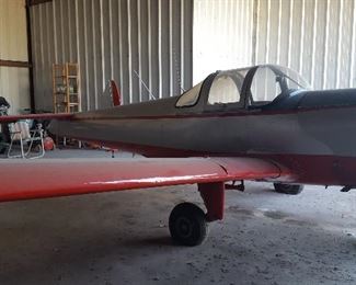 1961 Forney F-1A Trainer SN#5758 Airplane. Side View. Boxes of Books.