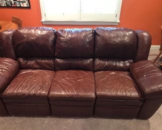 Leather Back Sofa