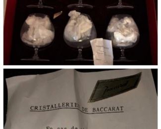 Unused Baccarat brandy snifters 