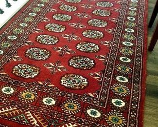 Hand made rug, vibrant colors