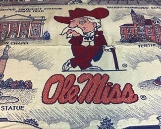The Uiversity of Mississippi Woven Tapestry Blanket