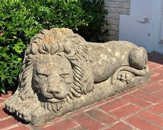 Pair of Concrete Lions